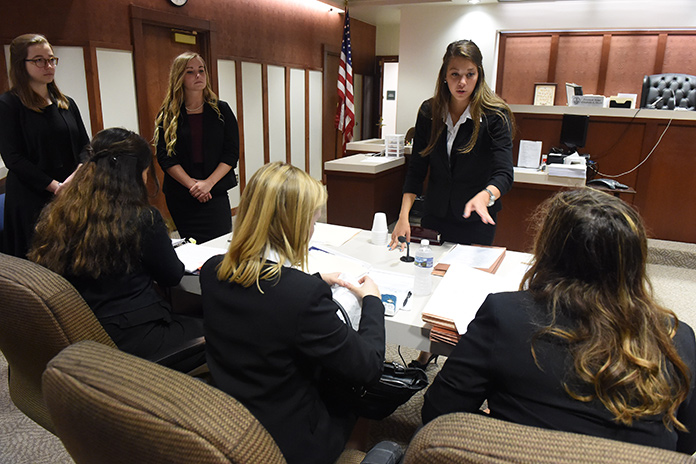 Juniata College, under the coaching of Dave Andrews, traveled to Blair County Courthouse to participate in a mock trial.