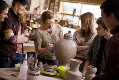 Pottery class at Juniata College Pottery class at Juniata College